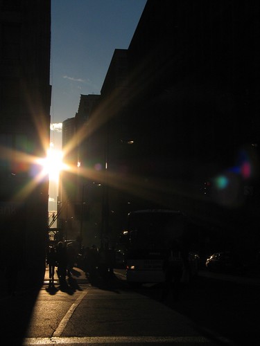 Sun in Silhouette Street