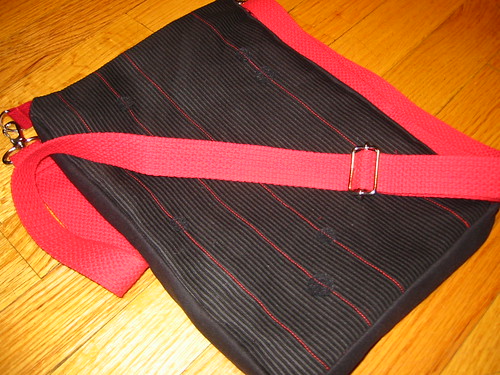 red strap bag