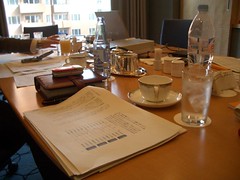 a whole day discussion at ANA hotel room