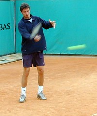 Marat Safin fotografert i French Open 2001